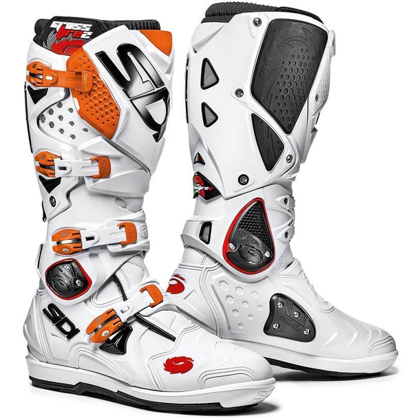 Sidi Crossfire 2 SRS Motocross Boots White/Orange