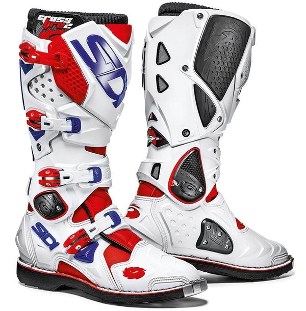 Sidi Crossfire 2 Motocross Boots White/Red/Blue