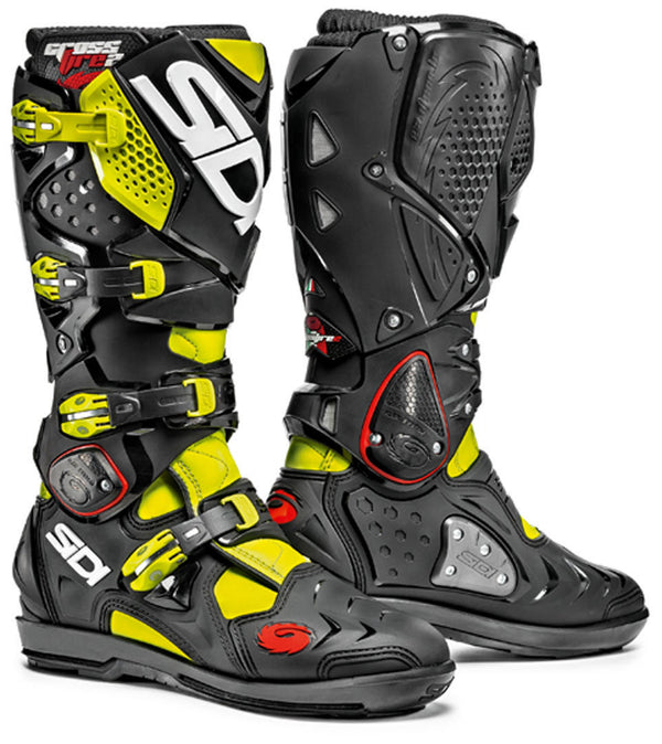Sidi Crossfire 2 SRS Motocross Boots Black/Yellow/Red
