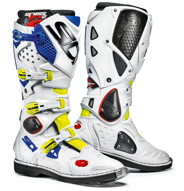 Sidi Crossfire 2 Motocross Boots Yellow/White/Blue
