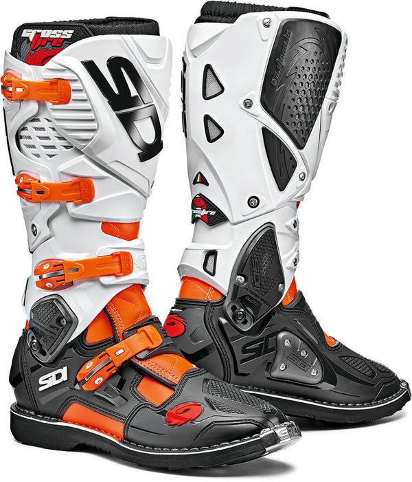 SIDI CROSSFIRE 3 骑行靴 荧光橙/黑/白