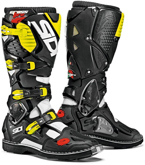 Sidi Crossfire 3 Motocross Boots Black/Yellow Fluo
