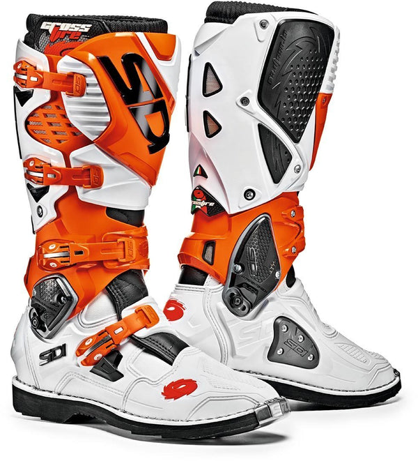 Sidi Crossfire 3 Motocross Boots White/Orange