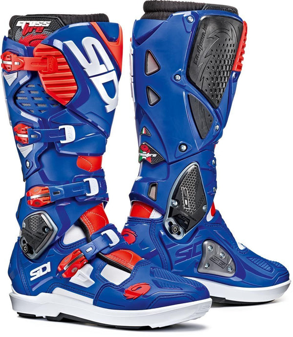 Sidi Crossfire 3 SRS Motocross Boots Blue/White/Red