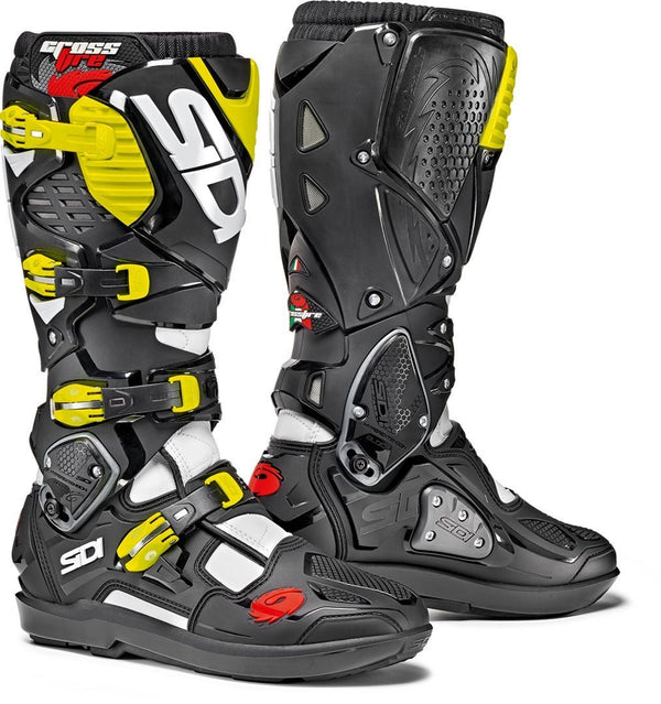 Sidi Crossfire 3 SRS Motocross Boots Black/Yellow/Red