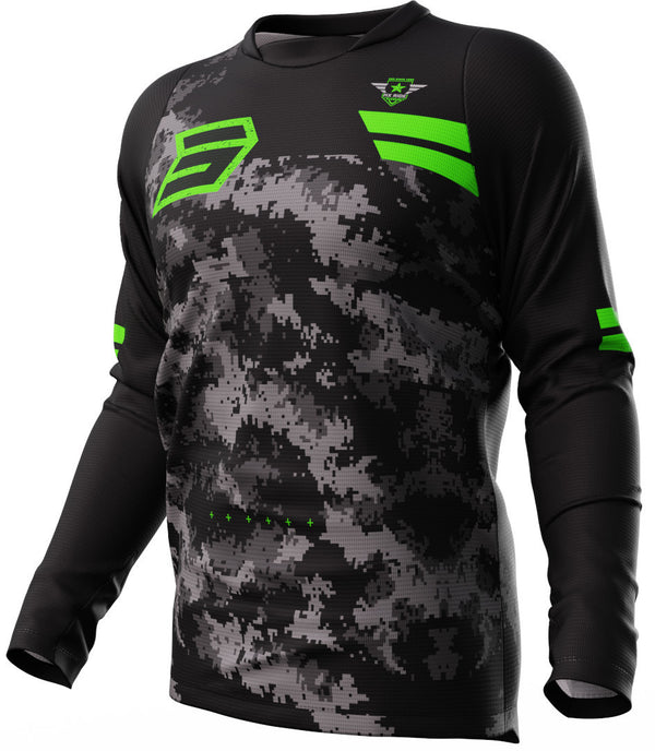 Shot Devo Army Motocross Jersey Black/Green