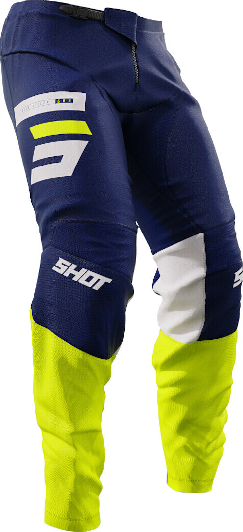 Shot Devo Reflex Motocross Pants Blue/Fluo Yellow