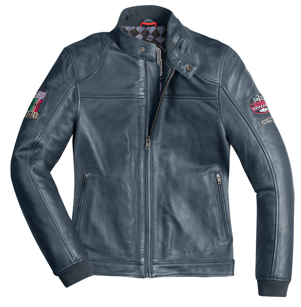 HolyFreedom Due Motorcycle Leather Jacket Dark Blue