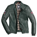 HolyFreedom Due Motorcycle Leather Jacket Dark Green