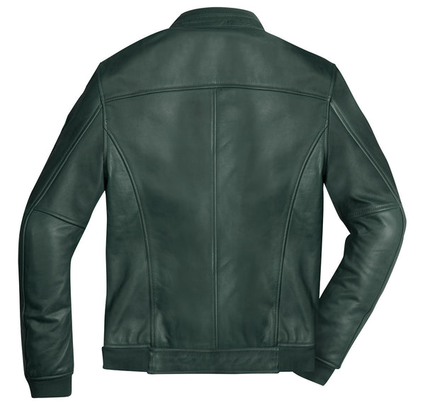 HolyFreedom Due Motorcycle Leather Jacket Dark Green