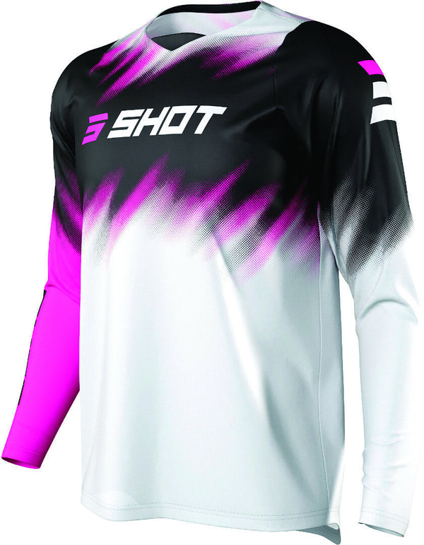 Shot Devo Versus Kids Motocross Jersey Black/Pink