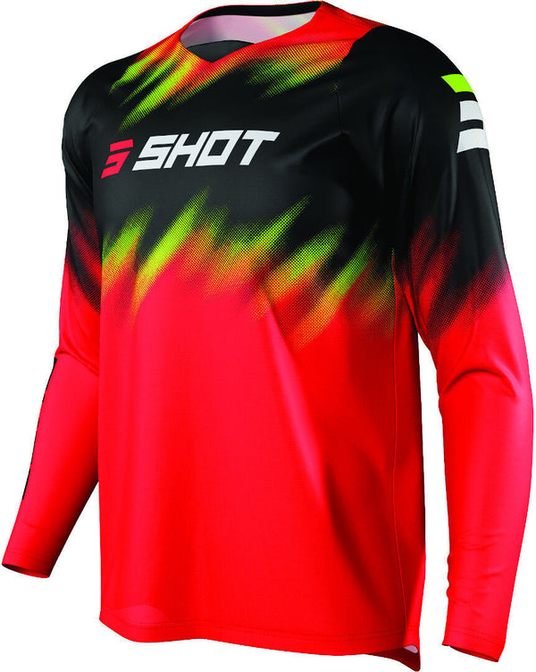Shot Devo Versus Kids Motocross Jersey Black/Red