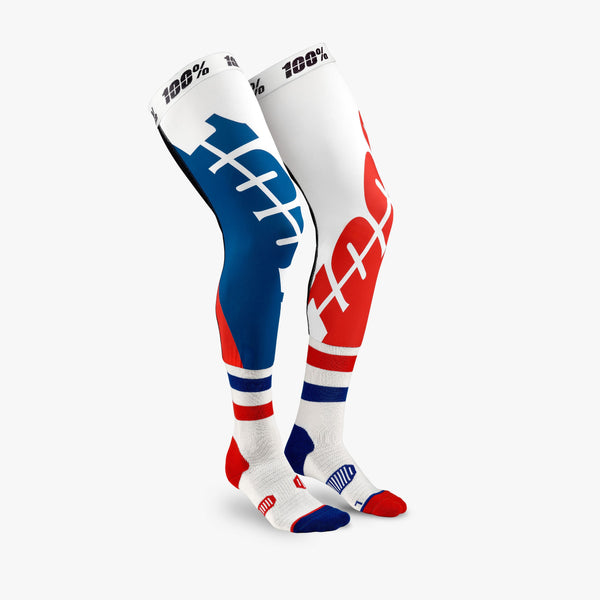 100% 骑行袜 REV Knee Brace Performance Moto Socks Corpo