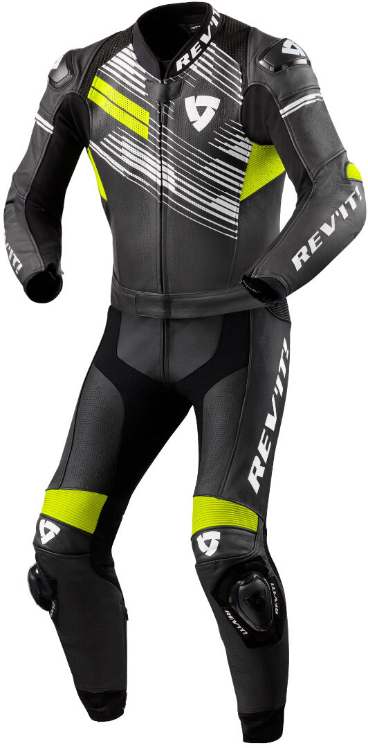 REVIT 骑行服 Apex 2-Piece Motorcycle Leather Suit Black/Yellow/White