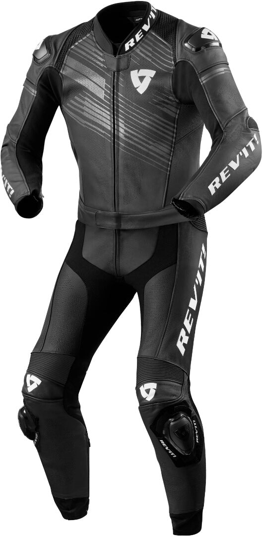 REVIT 骑行服 Apex 2-Piece Motorcycle Leather Suit Black/White