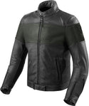 REVIT 骑行夹克 Nova Vintage Motorcycle Leather Jacket Black/Green