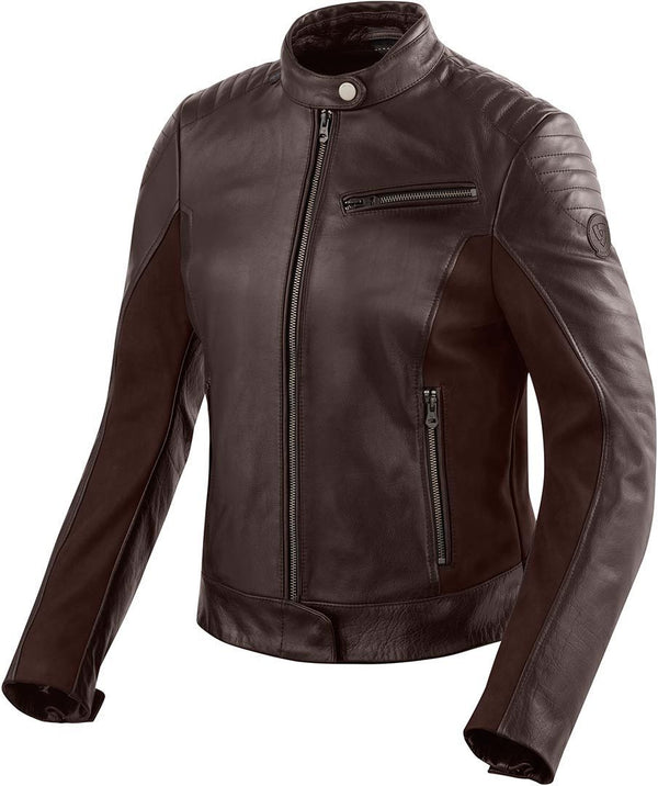 REVIT 骑行夹克 Clare Ladies Motorcycle Leather Jacket Dark Brown