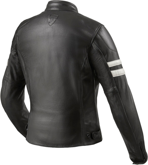 REVIT 骑行夹克 Meridian Ladies Motorcycle Leather Jacket Black/White