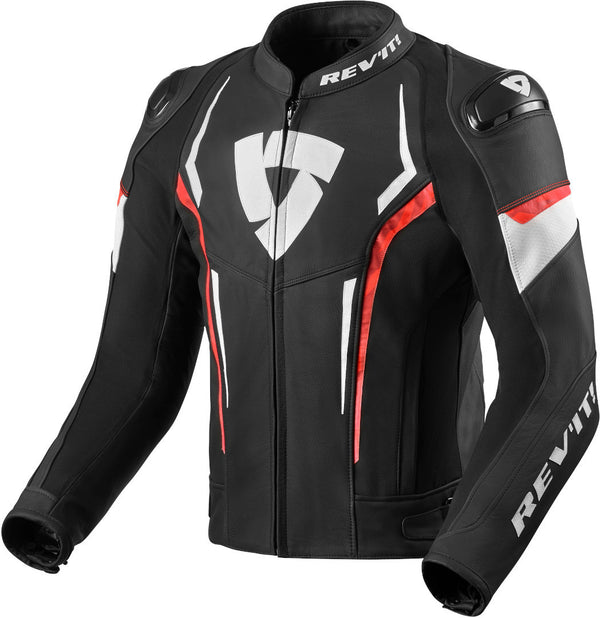 REVIT 骑行夹克 Glide Motorcycle Leather Leather Jacket Black/White/Red
