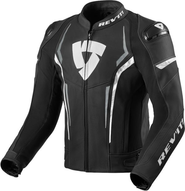 REVIT 骑行夹克 Glide Motorcycle Leather Leather Jacket Black/White/Grey