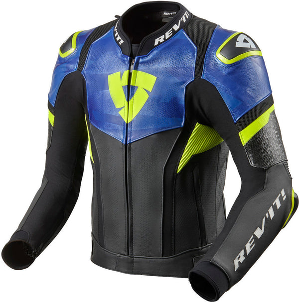 REVIT 骑行夹克 Hyperspeed Pro Motorcycle Leather Jacket Black/Blue/Yellow