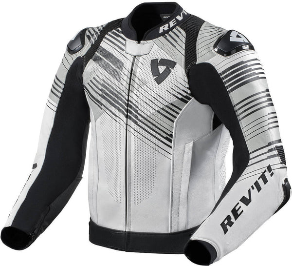 REVIT 骑行夹克 Apex Motorcycle Leather Jacket White/Black