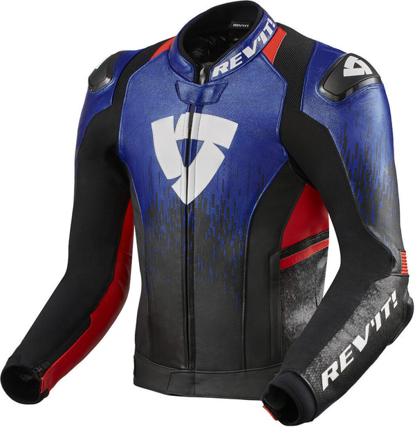 REVIT 骑行夹克 Quantum 2 Motorcycle Leather Jacket Blue/Red