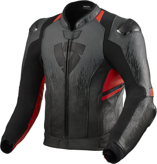 REVIT 骑行夹克 Quantum 2 Motorcycle Leather Jacket Dark Grey/Black/Red