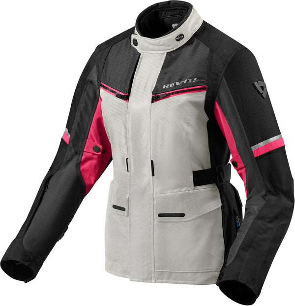 REVIT 骑行夹克 Outback 3 Ladies Motorcycle Textile Jacket Silver/Fuchsia