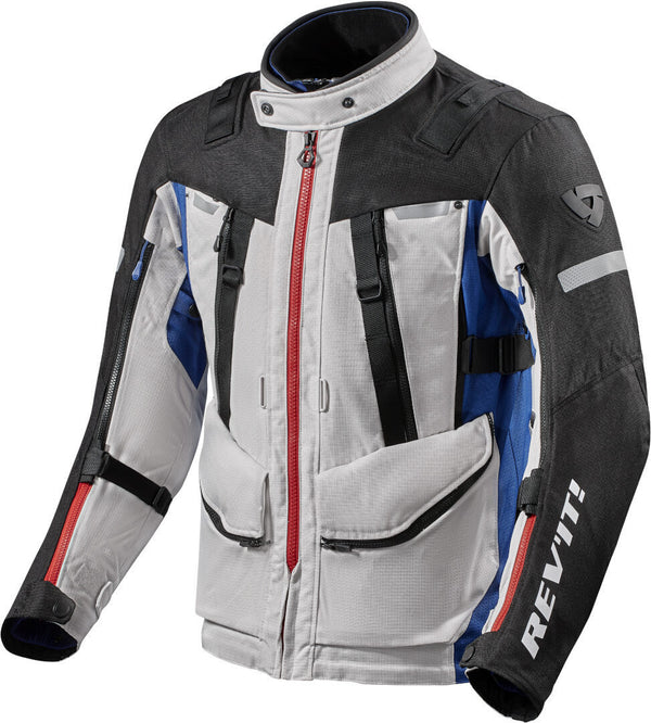 REVIT 骑行夹克 Sand 4 H2O Motorcycle Textile Jacket Silver/Blue
