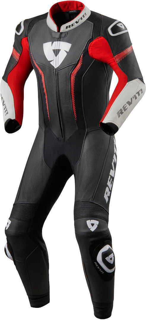 REVIT 骑行服 Argon One Piece Motorcycle Leather Suit Black/Red/White