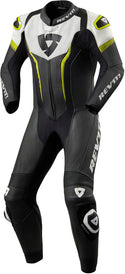 REVIT 骑行服 Argon One Piece Motorcycle Leather Suit Black/White/Yellow