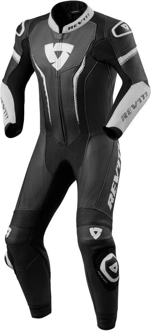 REVIT 骑行服 Argon One Piece Motorcycle Leather Suit Black/White