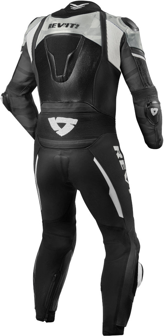 REVIT 骑行服 Hyperspeed One Piece Motorcycle Leather Suit Black/White