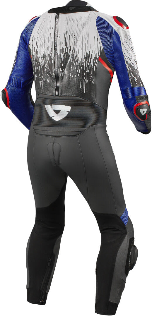 REVIT 骑行服 Quantum 2 One Piece Motorcycle Leather Suit White/Blue