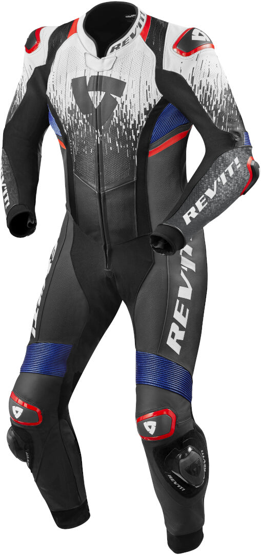 REVIT 骑行服 Quantum 2 One Piece Motorcycle Leather Suit White/Blue