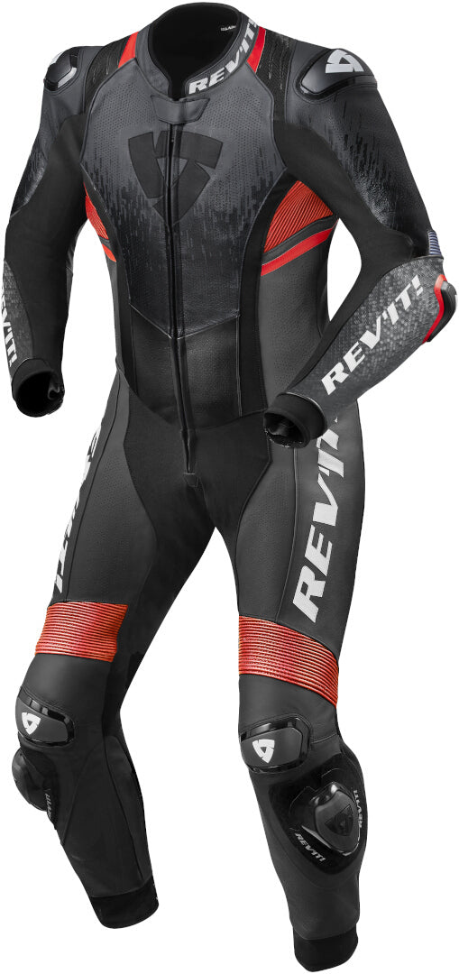 REVIT 骑行服 Quantum 2 One Piece Motorcycle Leather Suit Black/Anthracite/Red