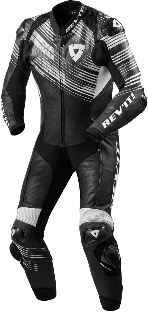 REVIT 骑行服 Apex 1-Piece Motorcycle Leather Suit Black/White