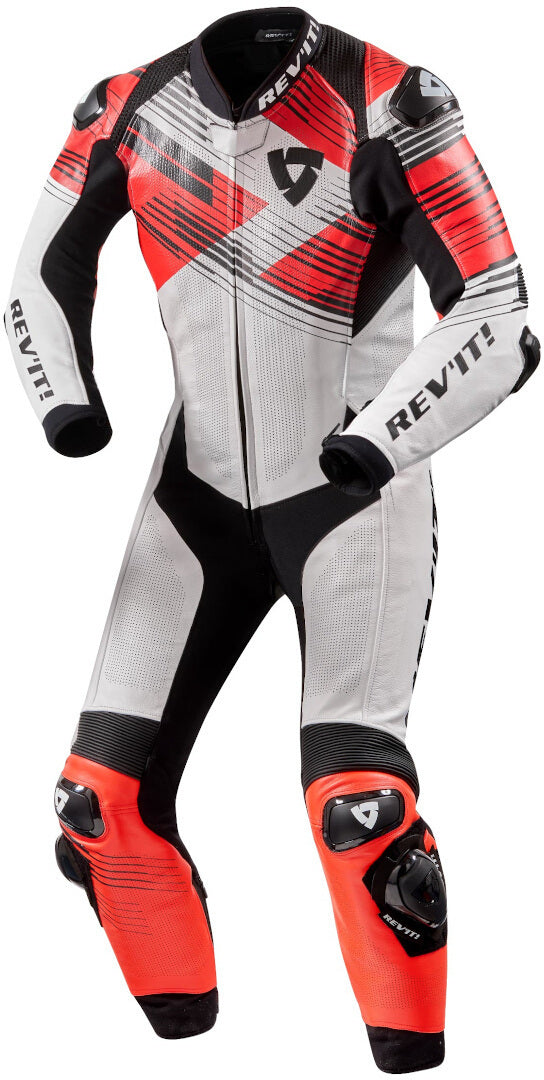 REVIT 骑行服 Apex 1-Piece Motorcycle Leather Suit White/Red/Black