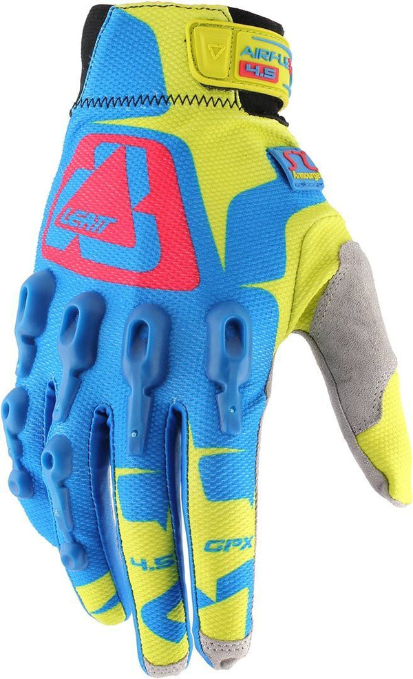 Leatt GPX 4.5 Lite Motocross Gloves Blue/Yellow/Red