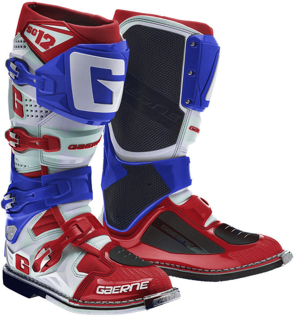 Gaerne 骑行靴 SG-12 Motocross Boots White/Red/Blue