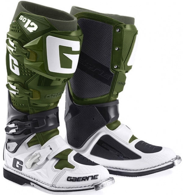 Gaerne 骑行靴 SG-12 Motocross Boots Black/White/Green