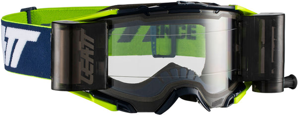 Leatt Velocity 6.5 Roll-Off Motocross Goggles Blue/White