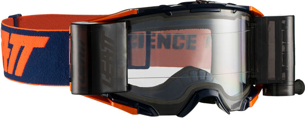 Leatt Velocity 6.5 Roll-Off Motocross Goggles Blue/Orange