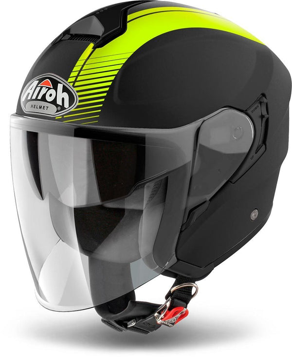 Airoh Hunter Simple Jet Helmet Black Matt/Yellow