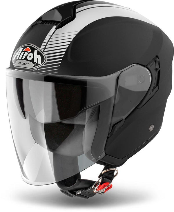 Airoh Hunter Simple Jet Helmet Black Matt/White