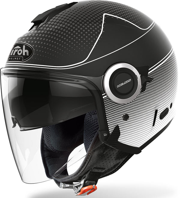 Airoh Helios Map Jet Helmet Black/White