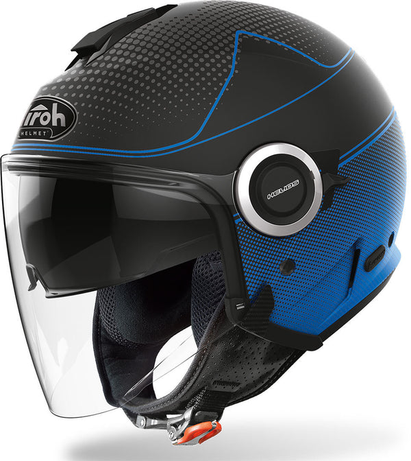 Airoh Helios Map Jet Helmet Black/Blue