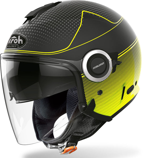 Airoh Helios Map Jet Helmet Black/Yellow