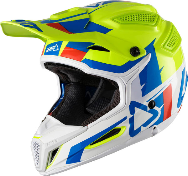 Leatt GPX 5.5 Composite V10 Motocross Helmet Yellow/White